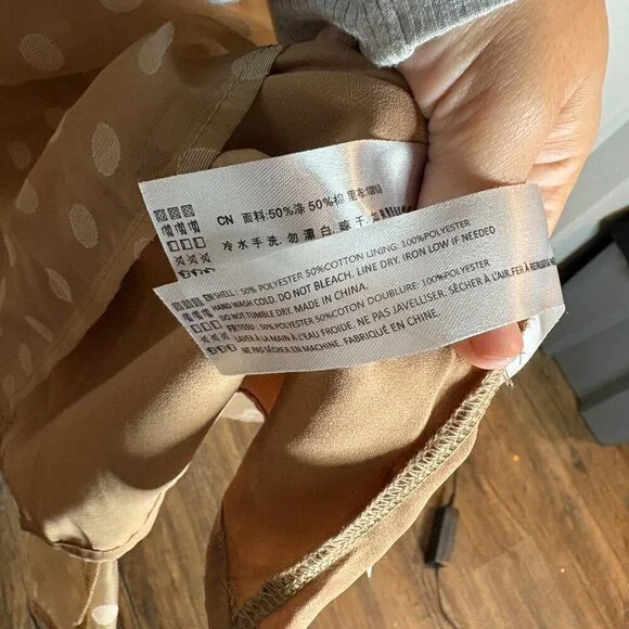 En Saison Tan Polkadot Desiree Organza Mini Dress - Picture 5 of 6